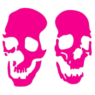 Flockdruck Totenkopf pink wickedandwild