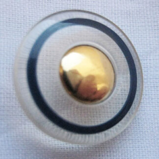 Vintageknopf blau gold wickedandwild